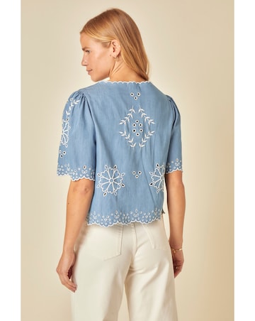 Nobodys Child Embroidered Tie Top