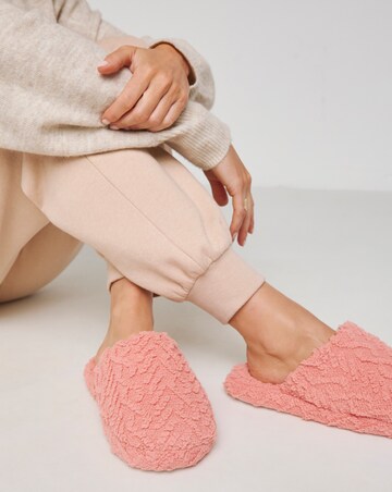 Garnet Patterned Mule Slipper - Wide Fit (E)