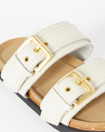 Chester Suede Two Strap Mule Sandals - Extra Wide Fit (EEE)