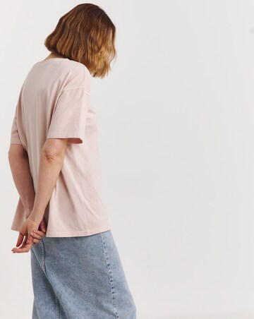 Blush Dropped Shoulder Oversized T-Shirt