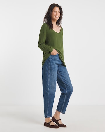 Soft Touch V-Neck Longline Top