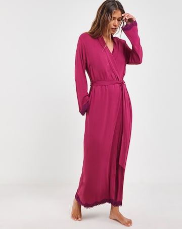Pretty Secrets Cool Stretch Lace Midi Dressing Gown