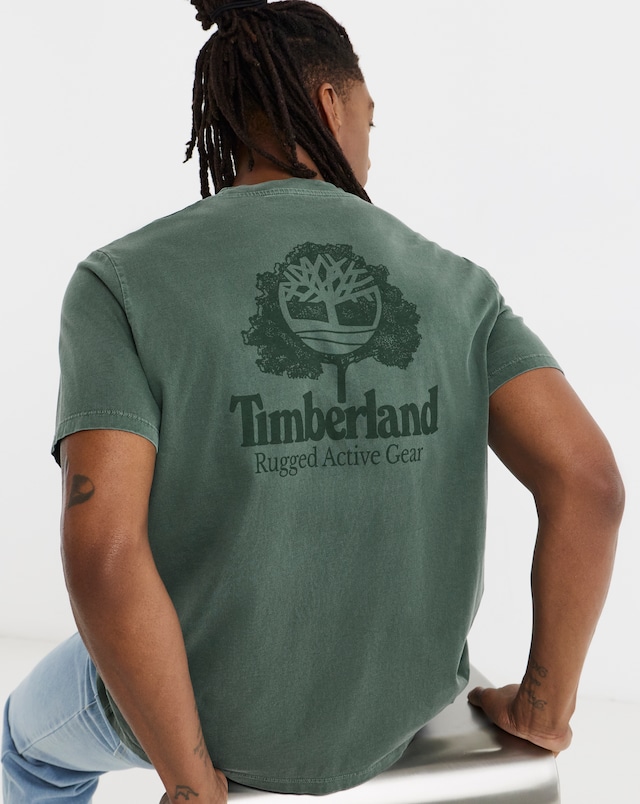 Timberland Rugged Active Gear Back Graphic T-Shirt - Green