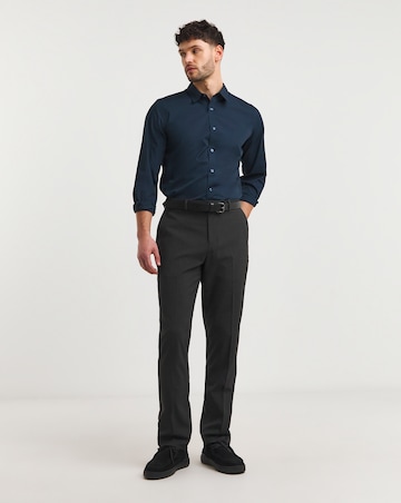 Navy Long Sleeve Formal Shirt Reg