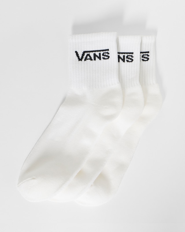VANS Classic Half Crew 3 Pack Socks - White