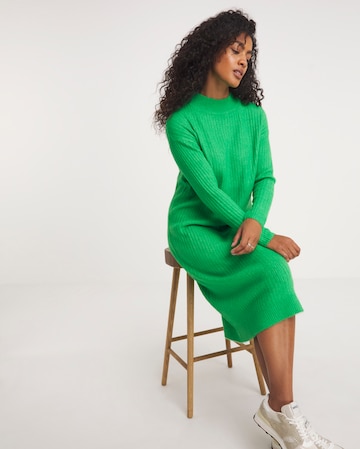 Green Ribbed Midaxi Dress