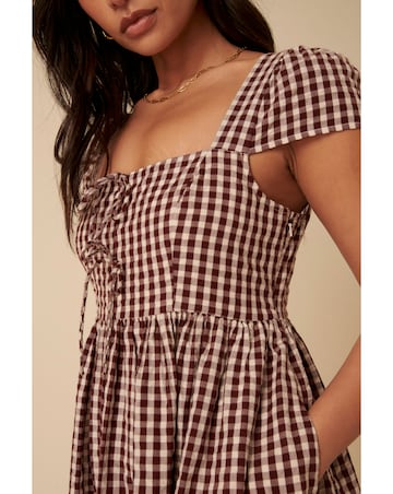 Nobodys Child Seersucker Check Dress