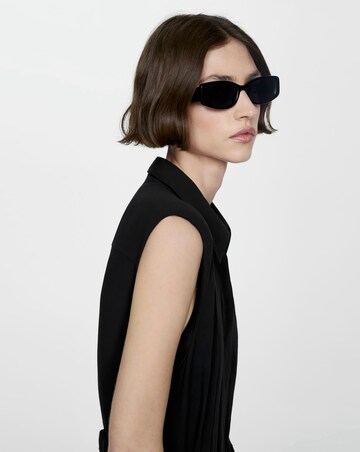 Mango Linen Blend Belted Jumpsuit