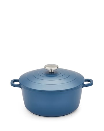 Morphy Richards Cast Aluminium 24cm Blue Casserole Dish