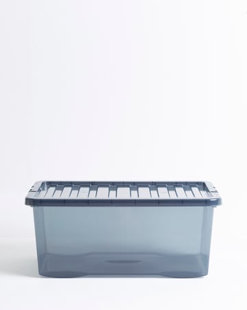 Wham Crystal 45L Grey Box And Lid 5pk