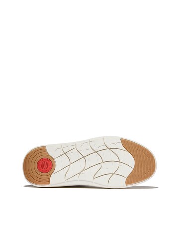 Fitflop Leather Lace Up Trainers Urban White/Chocolate Mix - Standard Fit (D)