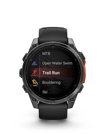 Garmin Fenix 8 47mm Amoled Smart Watch - Slate Grey with Black Silicone Band