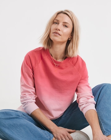 Pink Ombre Longline Sweatshirt