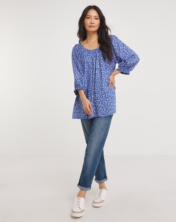 Julipa Longline Shirred Neck Top