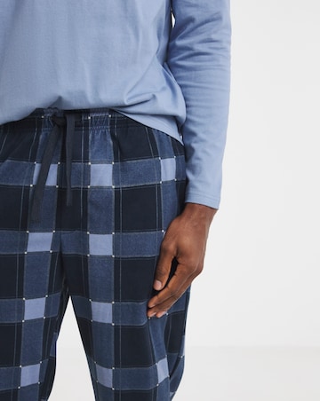 Jersey Top Check Bottom Pyjamas