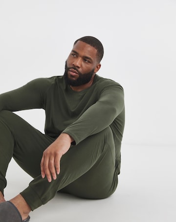 2 Pack Long Sleeve Pyjama Set-Green/Navy