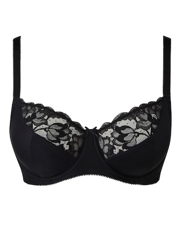 Pretty Secrets Ivy Lace Basic Balcony Bra B-F- Black
