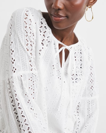 Pure Cotton Broderie Blouse