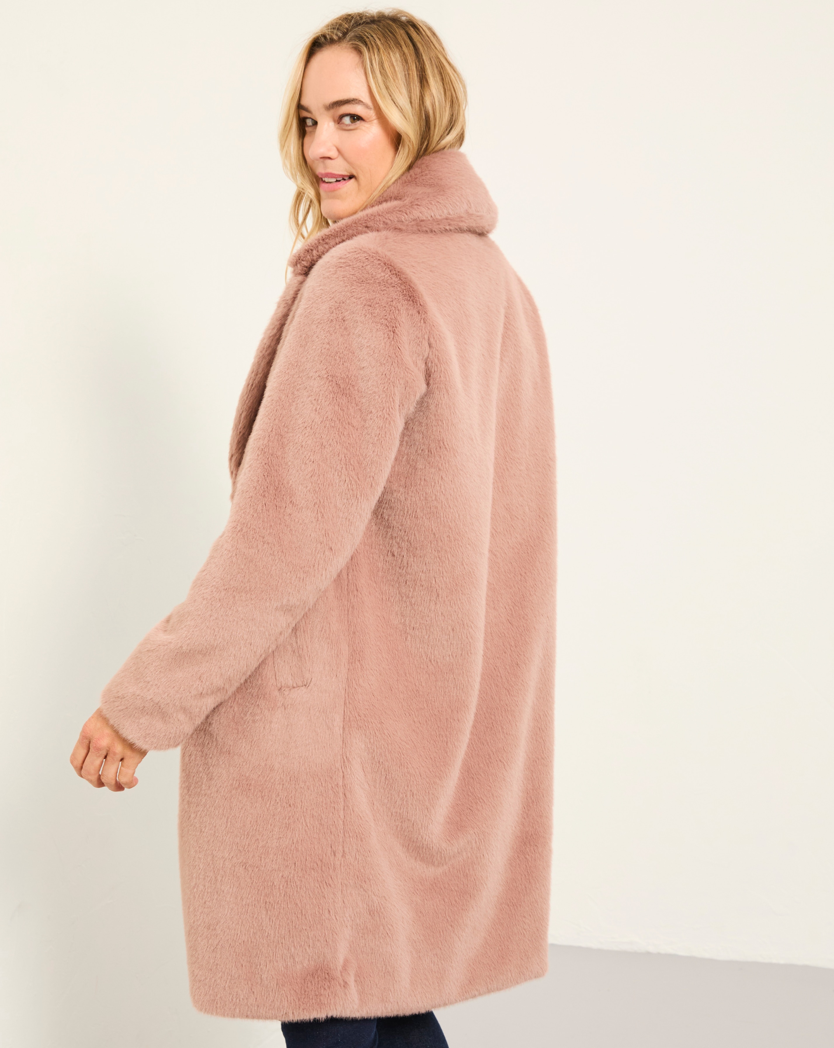 FatFace Esme Long Fur Coat | JD Williams