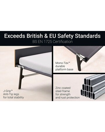 Jay-Be Rollaway Folding Bed with e-Fibre Mattress - Single