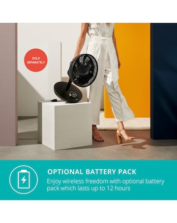 Duux Whisper Smart Matt Black Finish Portable Fan