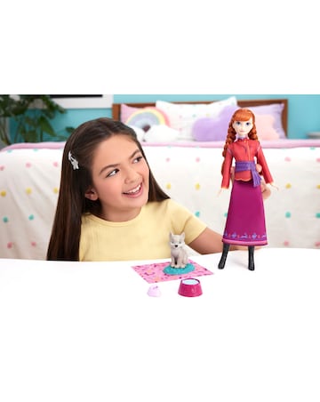 Mattel Disney Frozen Anna Fashion Doll & Wolf Cub Figure