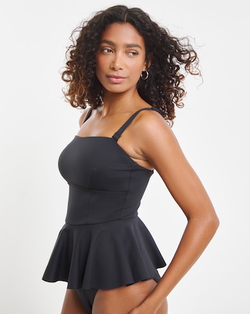 MAGISCULPT Medium Control Contour Me Peplum Scuba Swimsuit