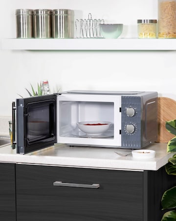 Russell Hobbs RHMM715G 17Litre Textured Honeycomb Manual Microwave- Grey