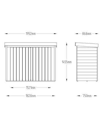 Forest Pent Large Outdoor Store - Pressure Treated (Home Delivery)