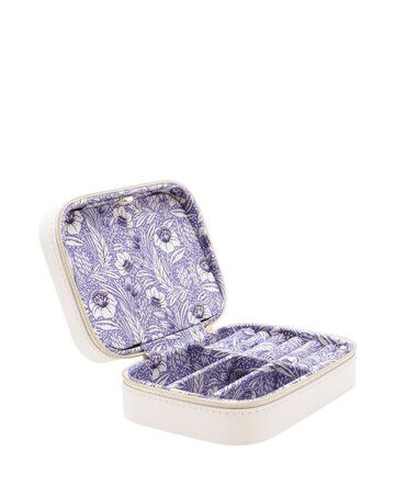 Sophia Lane White & Blue Floral Jewellery Box