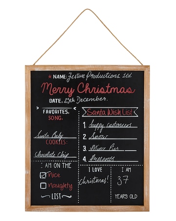 Christmas Chalk Board Sign