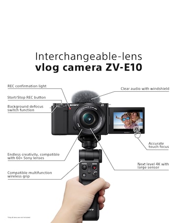 Sony Alpha ZV-E10L Vlogging Camera with 16-50mm Power Zoom Lens