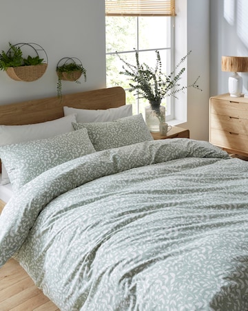 Tasha Cotton Duvet Cover Set - Sage