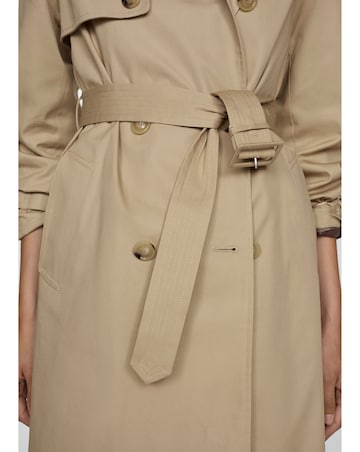 Mango Tie Waist Trench Coat