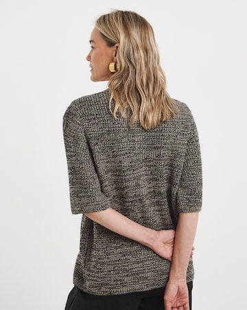 Mono Boxy Half Sleeve Cardigan
