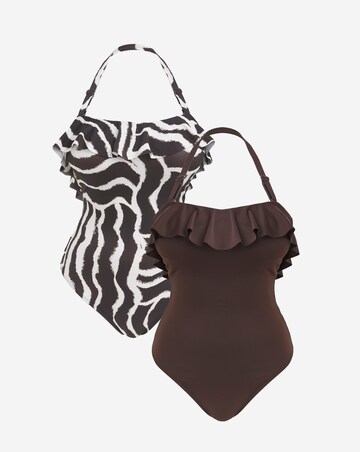 Value 2 Pack Ruffle Bandeau Swimsuits