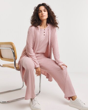 Blush Soft Touch Ribbed Button Top