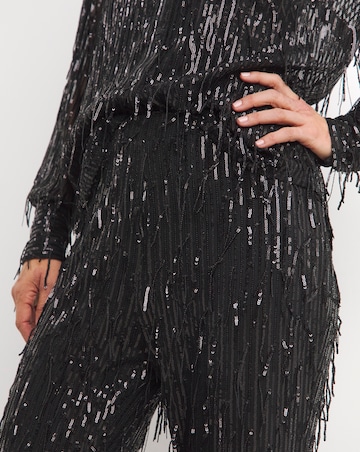 Joanna Hope Sequin Tassle Trousers