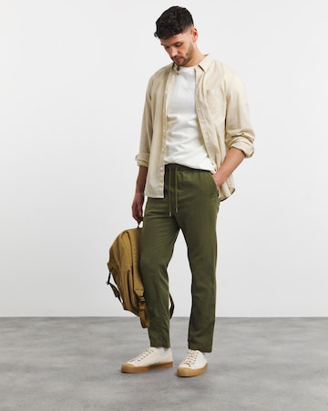 Linen Blend Straight Fit Trouser