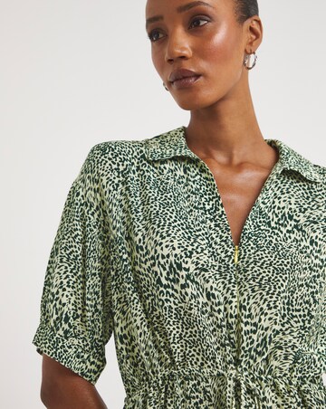 Whistles Diagonal Leopard Print Dress