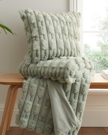 Bianca Carved Faux Fur Throw