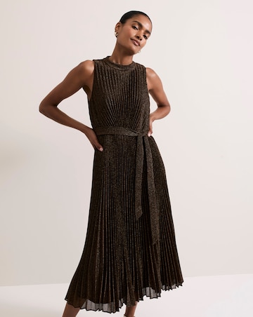 Phase Eight Simara Sparkle Pleat Midi Dress