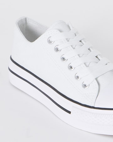 Angel Low Cut Canvas Trainers - Extra Wide Fit (EEE)