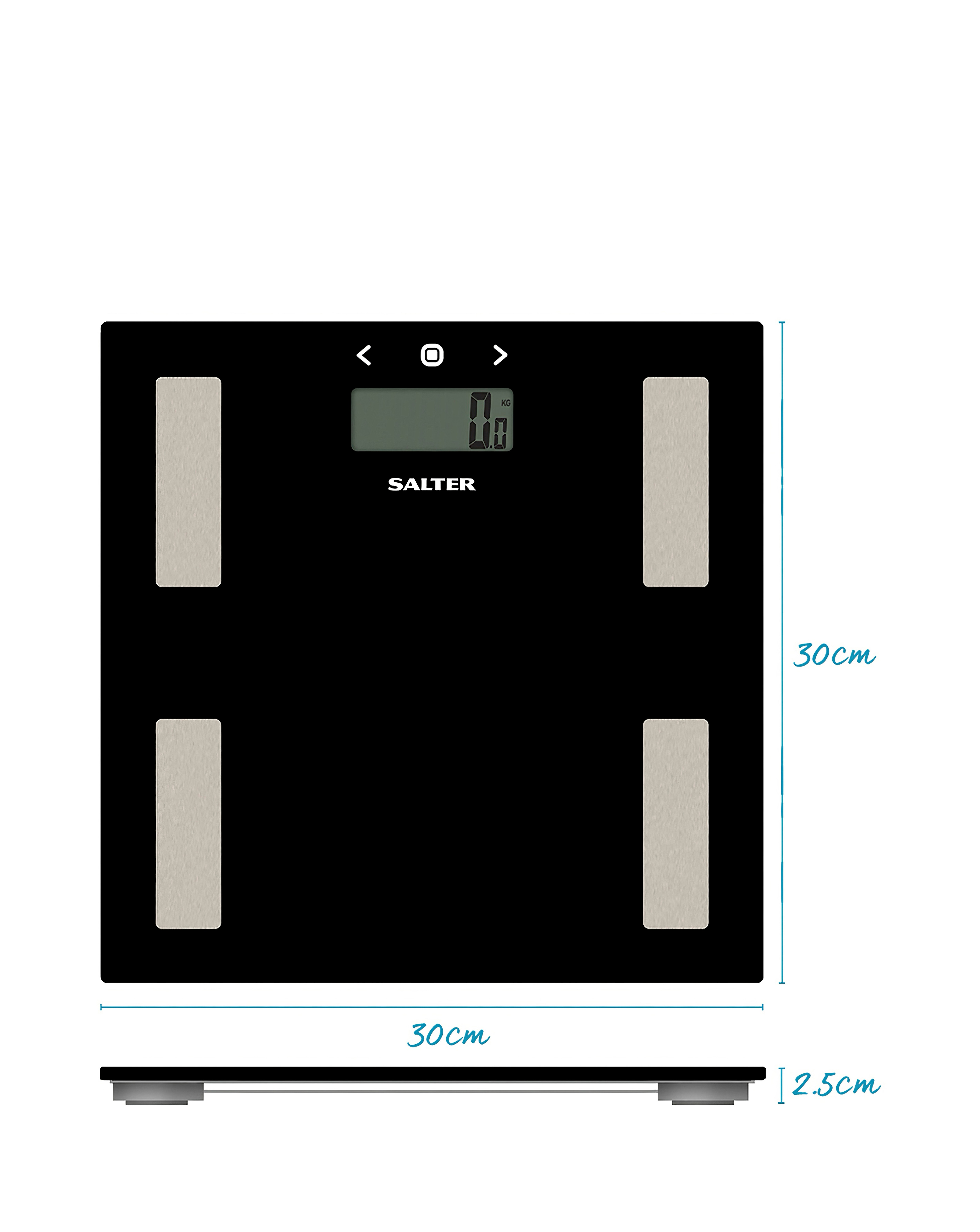 Salter Black Glass Analyser Scale | JD Williams