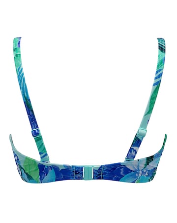 Pour Moi Free Spirit Wired Twist Front Lightly Pad Bikini Top Aqua Tropic