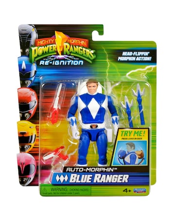 Mighty Morphin Power Rangers Auto Morphin Blue Ranger Figure