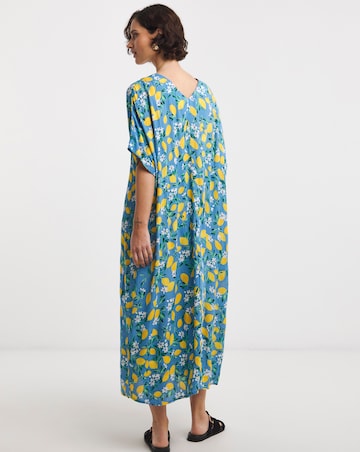 Crinkle Kaftan Overhead Midi Dress