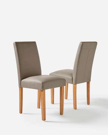 Ava Faux Leather Pair of Dining Chairs