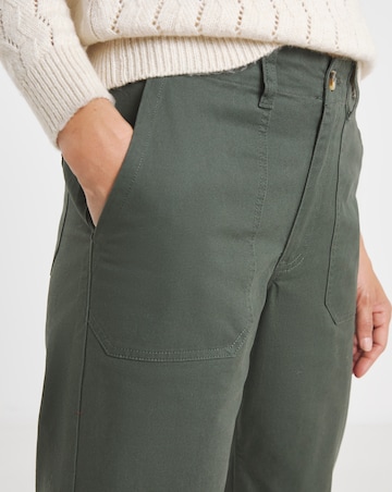 Cotton Rich Barrel Leg Trouser with Stretch