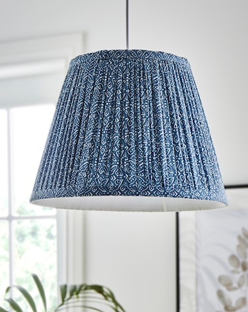 Blue Pleated Shade